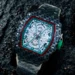 AAA Quality Richard style skeleton automatic watch red boundary green inner dial