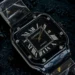 All-Black Men’s Automatic Luxury Wristwatch Side View