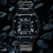 Men’s Luxury All-Black Tank Watch with Self-Winding Movement