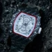 Richard style premium skeleton watch red bezel white inner dial variant