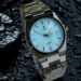 Viokai PRX silver watch featuring ice-blue sunray dial